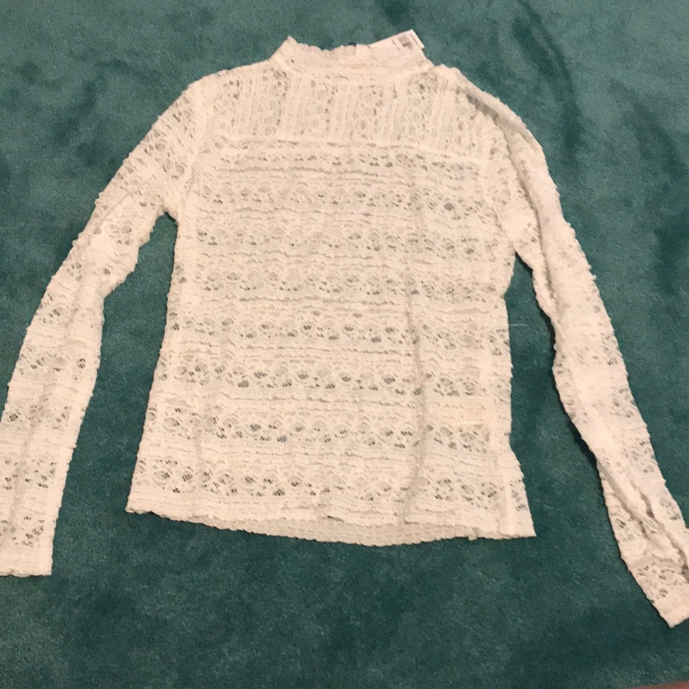 BB Dakota mock neck lace long sleeve